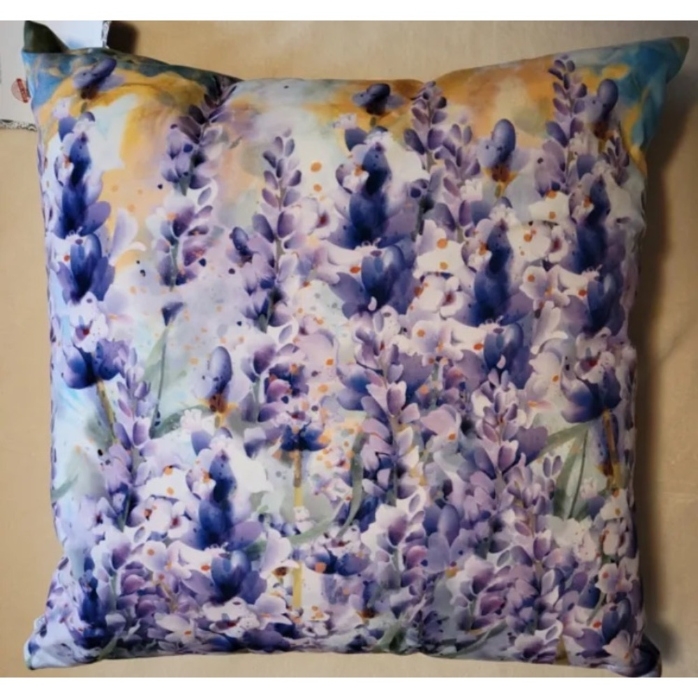 Macodesign Throw Pillow 18x18 Purple Flower Collection Poland Decor Vibrant